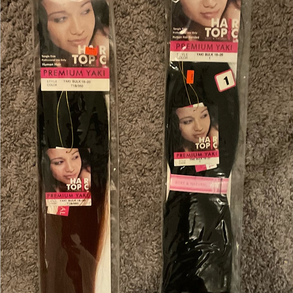Premium Yaki Hair Extensions in Black and Brown